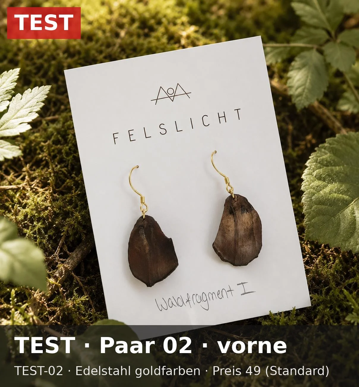 WF1-02, Paar 02, Edelstahl goldfarben